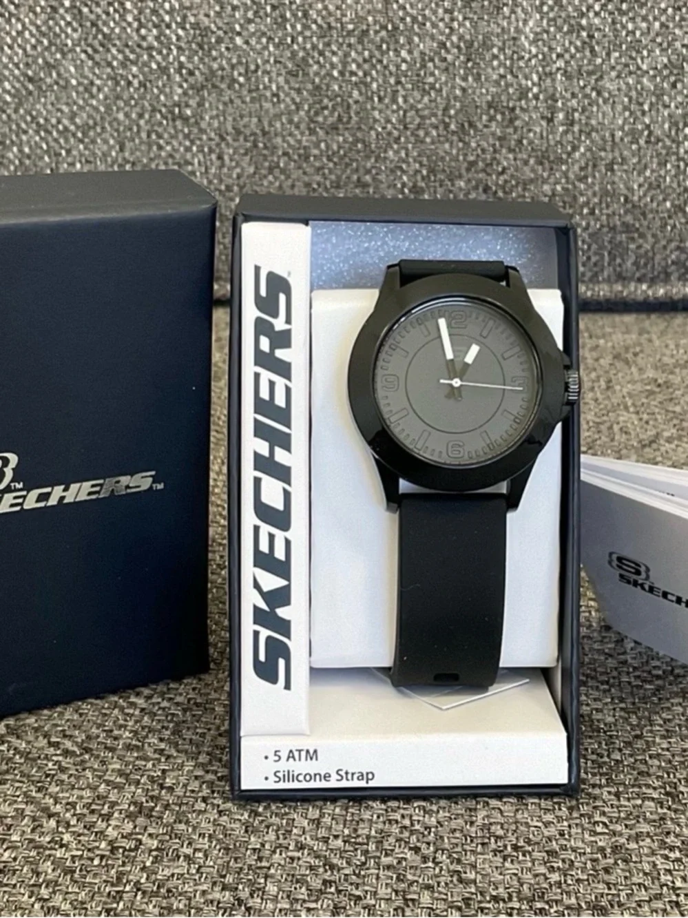 Skechers Men's Black Silicone Strap Watch with Matte Dial